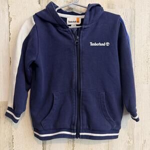 Timberland Toddler Boys Size 3/4  Full Zip Hoodie Navy Blue
